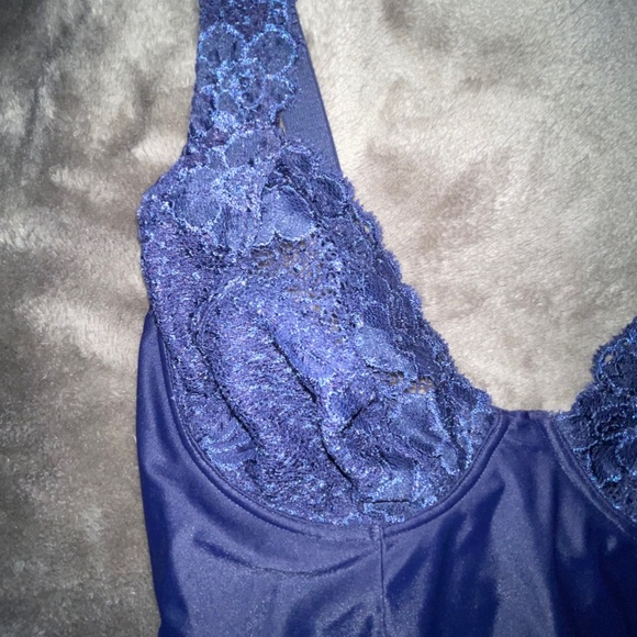 Nefer Teddy Body Suit. Made in Italy. Size 38D Dark Blue with snap crotch - Picture 8 of 16